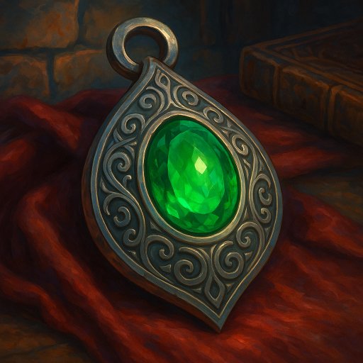 Amulette de la Sagesse Émeraude