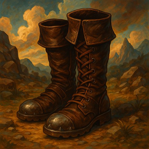 Bottes de Marche en Cuir avec des Pointes en Métal